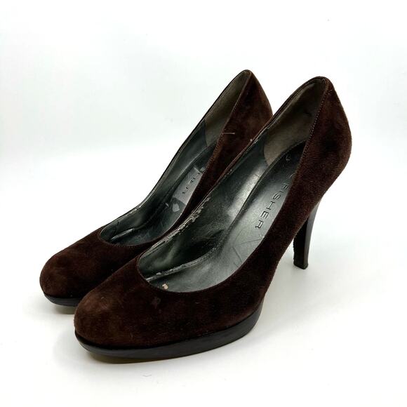 Marc Fisher Destina Brown Suede Pumps Women's 8 US - Picture 1 of 9